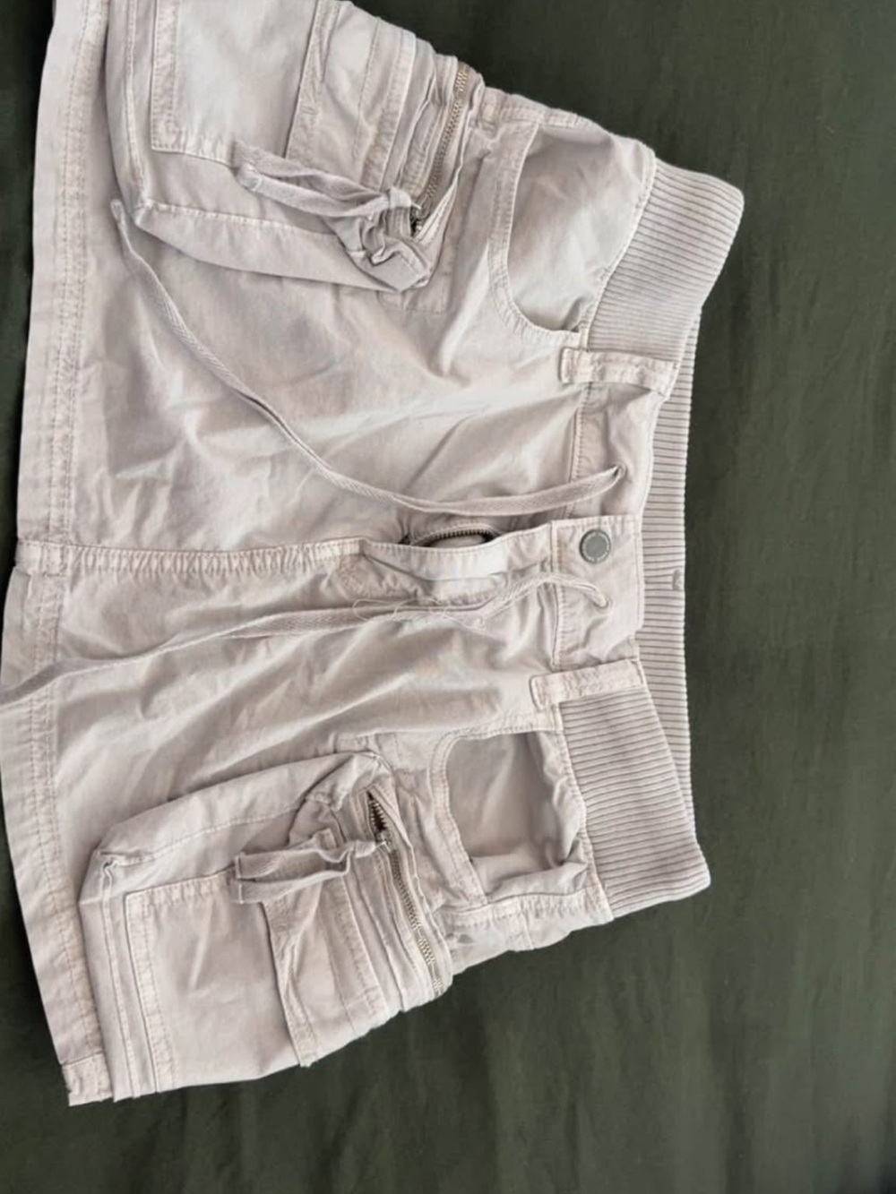 American Eagle Outfitters Light Beige Cargo Mini Skirt
